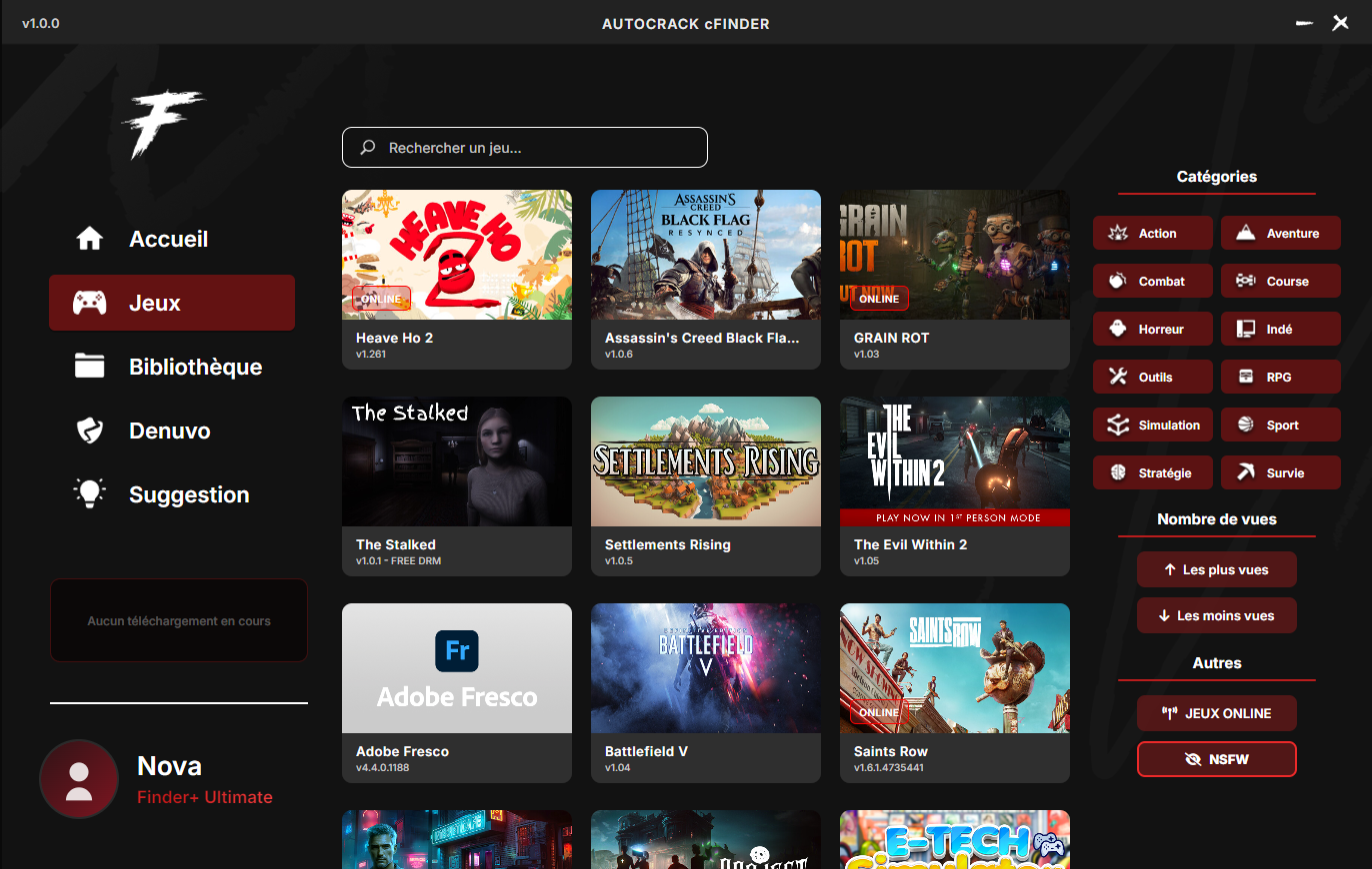 Catalogue de jeux