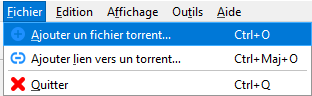 Ajouter un torrent dans qBittorrent